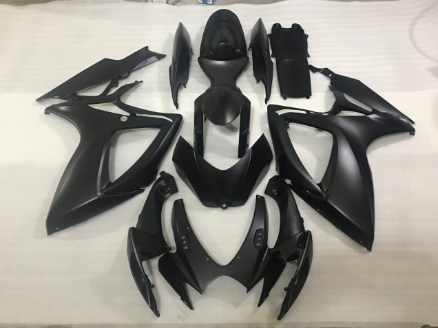 Noir Mat 2006-2007 Suzuki GSXR 600-750 Carénage Moto Noir Mat 2006-2007 Suzuki GSXR 600-750 Carénage Moto