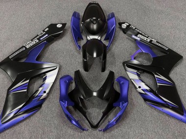 Noir Mat & Bleu 2005-2006 Suzuki GSXR 1000 Carénage Moto