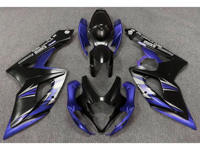 Noir Mat & Bleu 2005-2006 Suzuki GSXR 1000 Carénage Moto Noir Mat & Bleu 2005-2006 Suzuki GSXR 1000 Carénage Moto