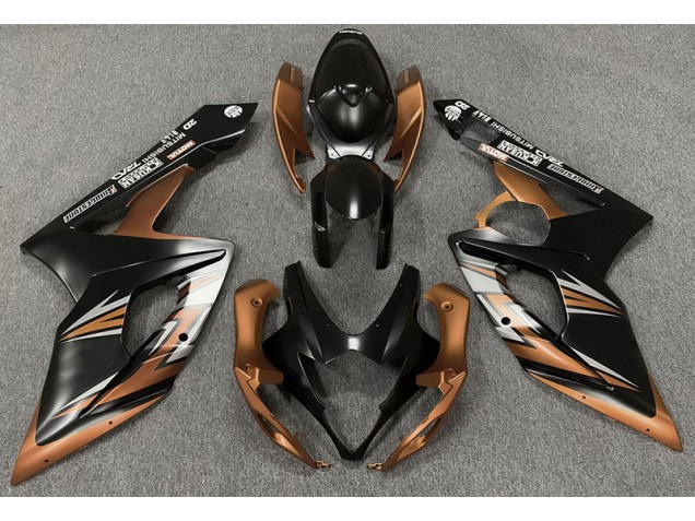 Noir Mat & Bronze 2005-2006 Suzuki GSXR 1000 Carénage Moto Noir Mat & Bronze 2005-2006 Suzuki GSXR 1000 Carénage Moto