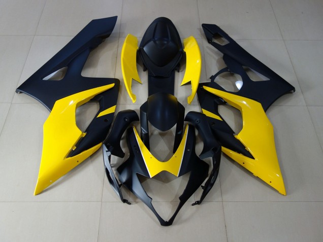 Noir Mat & Jaune 2005-2006 Suzuki GSXR 1000 Carénage Moto Noir Mat & Jaune 2005-2006 Suzuki GSXR 1000 Carénage Moto