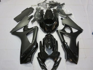 Noir Mat Noir Brillant 2007-2008 Suzuki GSXR 1000 Carénage Moto