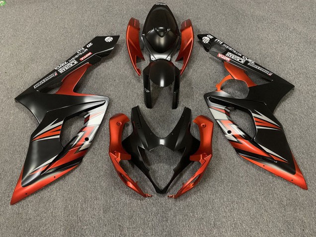 Noir Mat & Orange 2005-2006 Suzuki GSXR 1000 Carénage Moto Noir Mat & Orange 2005-2006 Suzuki GSXR 1000 Carénage Moto