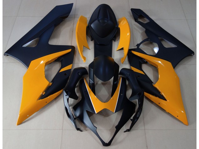 Noir Mat & Orange Clair 2005-2006 Suzuki GSXR 1000 Carénage Moto Noir Mat & Orange Clair 2005-2006 Suzuki GSXR 1000 Carénage Moto