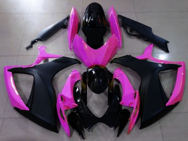 Noir Mat & Rose 2006-2007 Suzuki GSXR 600-750 Carénage Moto
