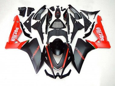 Noir Mat & Rouge 2012-2015 Aprilia RS4 125 Carénage Moto