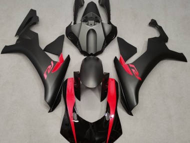 Noir Mat & Rouge Nacré 2015-2019 Yamaha R1 Carénage Moto