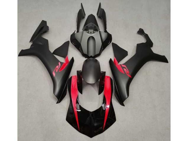 Noir Mat & Rouge Nacré 2015-2019 Yamaha R1 Carénage Moto
