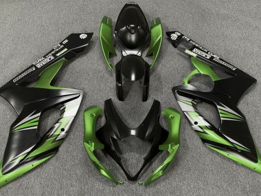Noir Mat & Vert 2005-2006 Suzuki GSXR 1000 Carénage Moto