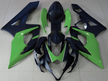 Noir Mat & Vert 2005-2006 Suzuki GSXR 1000 Carénage Moto