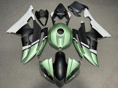 Noir Mat & Vert 2008-2016 Yamaha R6 Carénage Moto