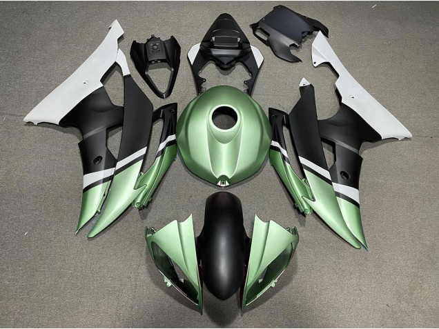 Noir Mat & Vert 2008-2016 Yamaha R6 Carénage Moto