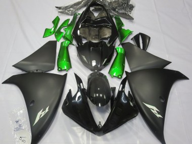 Noir Mat & Vert 2009-2011 Yamaha R1 Carénage Moto