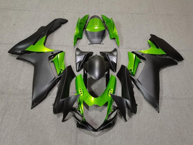 Noir Mat & Vert 2011-2024 Suzuki GSXR 600-750 Carénage Moto Noir Mat & Vert 2011-2024 Suzuki GSXR 600-750 Carénage Moto