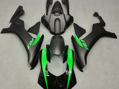 Noir Mat & Vert 2015-2019 Yamaha R1 Carénage Moto