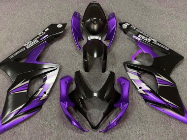 Noir Mat & Violet 2005-2006 Suzuki GSXR 1000 Carénage Moto