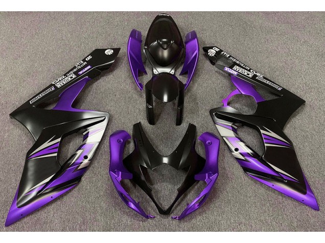 Noir Mat & Violet 2005-2006 Suzuki GSXR 1000 Carénage Moto Noir Mat & Violet 2005-2006 Suzuki GSXR 1000 Carénage Moto