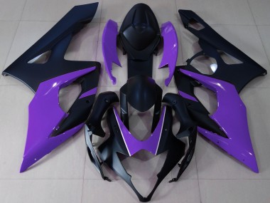 Noir Mat & Violet 2005-2006 Suzuki GSXR 1000 Carénage Moto