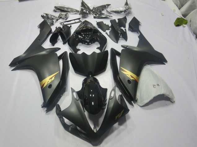 Noir & Or 2007-2008 Yamaha R1 Carénage Moto Noir & Or 2007-2008 Yamaha R1 Carénage Moto