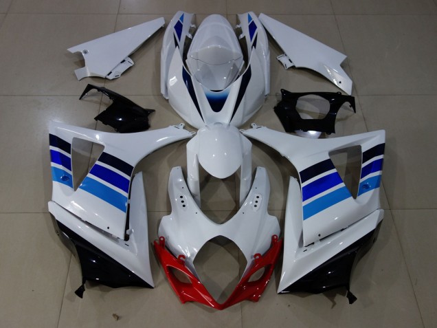 OEM Style Bleu & Blanc 2007-2008 Suzuki GSXR 1000 Carénage Moto OEM Style Bleu & Blanc 2007-2008 Suzuki GSXR 1000 Carénage Moto