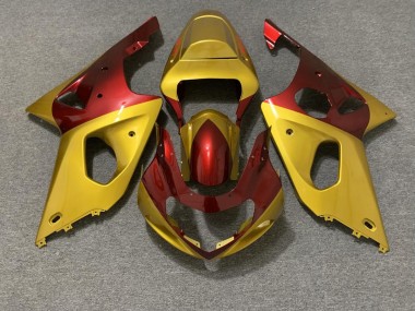 Or & Rouge 2000-2002 Suzuki GSXR 1000 Carénage Moto