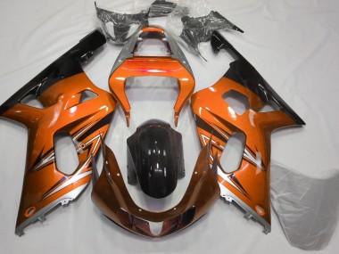 Orange & Argent 2001-2003 Suzuki GSXR 600-750 Carénage Moto