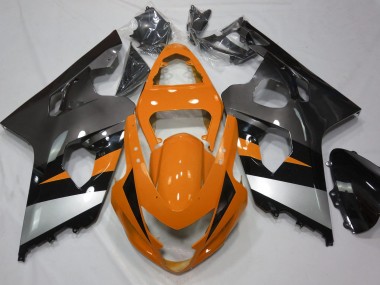 Orange & Argent 2004-2005 Suzuki GSXR 600-750 Carénage Moto