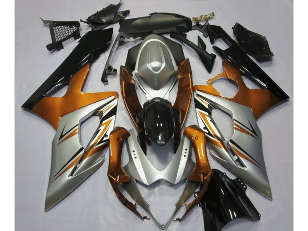 Orange Argent & Noir 2005-2006 Suzuki GSXR 1000 Carénage Moto Orange Argent & Noir 2005-2006 Suzuki GSXR 1000 Carénage Moto