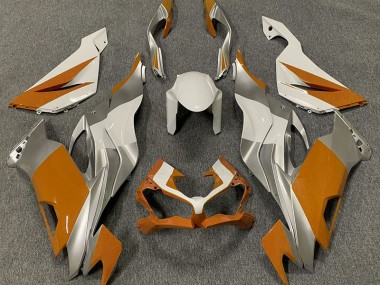 Orange Blanc & Argent 2019-2023 Kawasaki ZX6R Carénage Moto