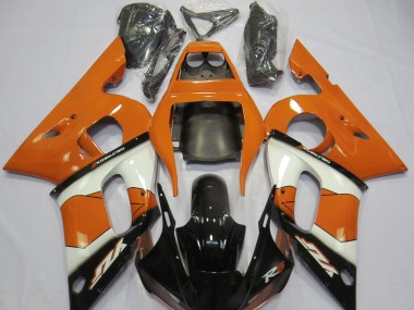 Orange Blanc & Noir 1998-2002 Yamaha R6 Carénage Moto