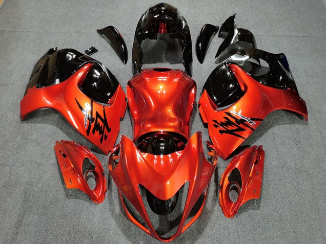 Orange Bonbon & Noir Brillant 2008-2020 Suzuki GSXR 1300 Carénage Moto Orange Bonbon & Noir Brillant 2008-2020 Suzuki GSXR 1300 Carénage Moto