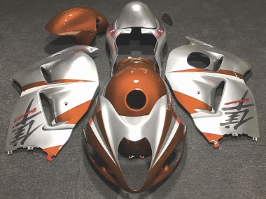 Orange Brillant & Argent 1997-2007 Suzuki GSXR 1300 Carénage Moto