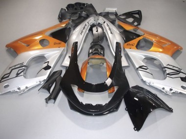 Orange Brillant Argent & Noir 1998-2007 Yamaha YZF600 Carénage Moto