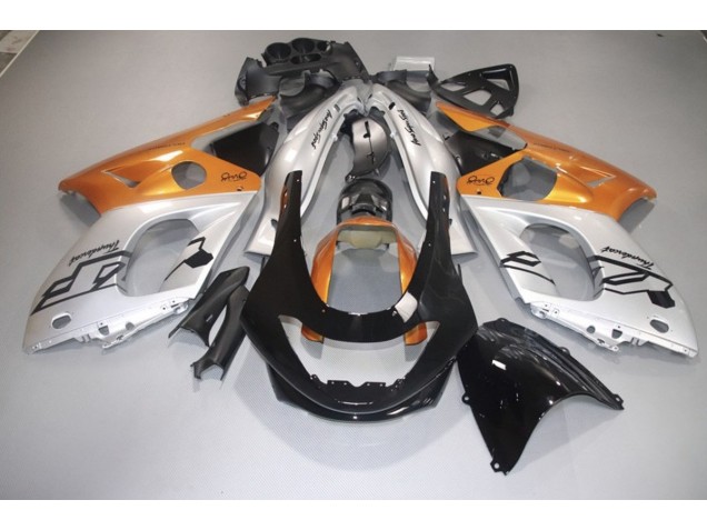 Orange Brillant Argent & Noir 1998-2007 Yamaha YZF600 Carénage Moto Orange Brillant Argent & Noir 1998-2007 Yamaha YZF600 Carénage Moto