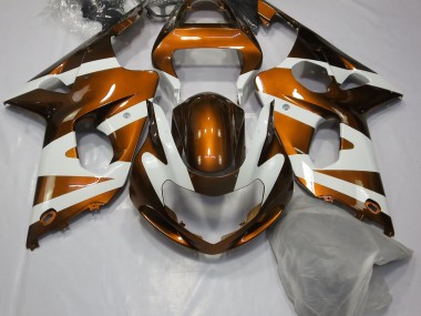 Orange Brillant & Blanc 2000-2002 Suzuki GSXR 1000 Carénage Moto
