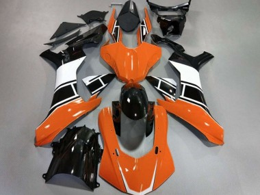 Orange Brillant Blanc & Noir 2015-2019 Yamaha R1 Carénage Moto