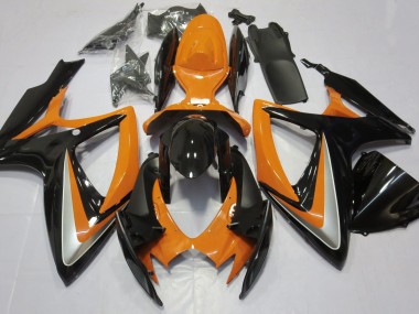 Orange Brillant Débadgé 2006-2007 Suzuki GSXR 600-750 Carénage Moto