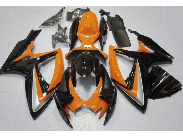 Orange Brillant Débadgé 2006-2007 Suzuki GSXR 600-750 Carénage Moto