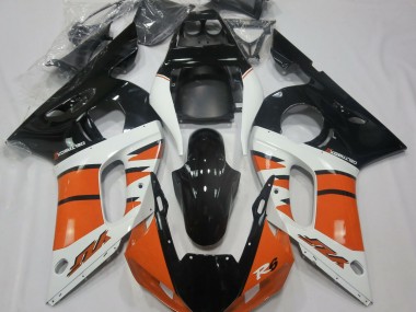 Orange Brillant & Noir 1998-2002 Yamaha R6 Carénage Moto