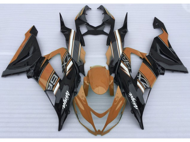 Orange Brillant & Noir 2013-2018 Kawasaki ZX6R Carénage Moto Orange Brillant & Noir 2013-2018 Kawasaki ZX6R Carénage Moto