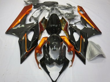 Orange Brûlé & Noir 2005-2006 Suzuki GSXR 1000 Carénage Moto