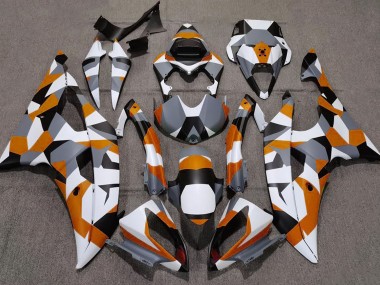 Orange Camouflage Uni 2008-2016 Yamaha R6 Carénage Moto