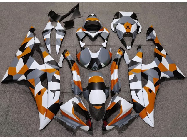 Orange Camouflage Uni 2008-2016 Yamaha R6 Carénage Moto Orange Camouflage Uni 2008-2016 Yamaha R6 Carénage Moto