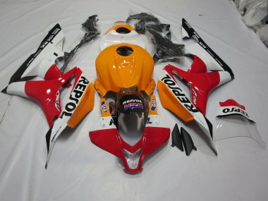 Orange Clair & Blanc Repsol 2007-2008 Honda CBR600RR Carénage Moto