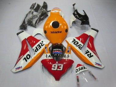 Orange Clair Repsol 93 2008-2011 Honda CBR1000RR Carénage Moto