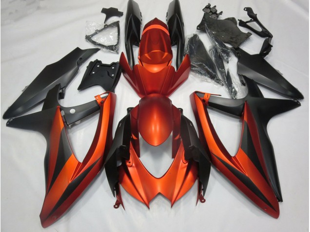 Orange Mat Brûlé 2008-2010 Suzuki GSXR 600-750 Carénage Moto Orange Mat Brûlé 2008-2010 Suzuki GSXR 600-750 Carénage Moto