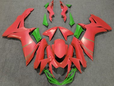 Pamplemousse Mat Rouge & Vert 2011-2024 Suzuki GSXR 600-750 Carénage Moto