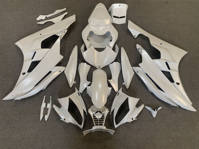 Perle Blanche 2006-2007 Yamaha R6 Carénage Moto Perle Blanche 2006-2007 Yamaha R6 Carénage Moto