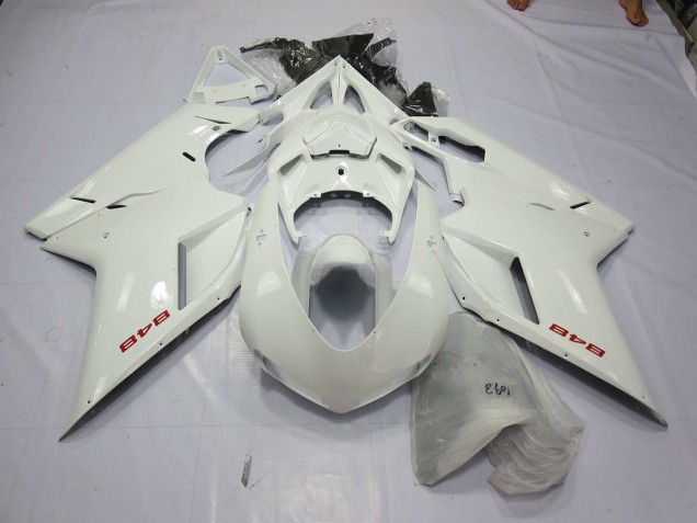 Perle Blanche 2007-2014 Ducati 848 1098 1198 Carénage Moto Perle Blanche 2007-2014 Ducati 848 1098 1198 Carénage Moto