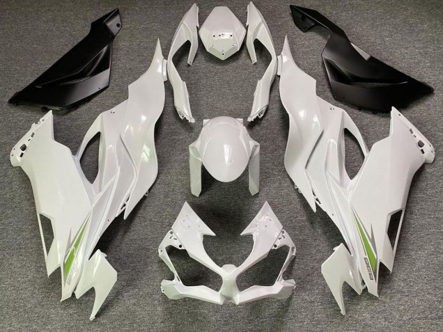 Perle Blanche 2019-2023 Kawasaki ZX6R Carénage Moto Perle Blanche 2019-2023 Kawasaki ZX6R Carénage Moto